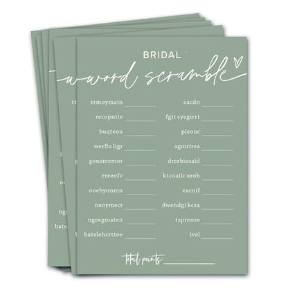 Bridal Shower Games Cards (26 Count)