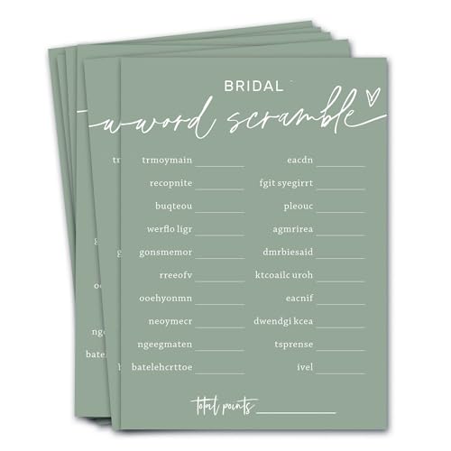 Bridal Shower Games Cards (26 Count)