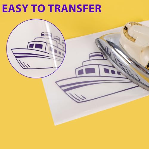 RENLITONG Purple Iron on Vinyl 12Inch by 50ft Roll Heat Transfer Vinyl for T