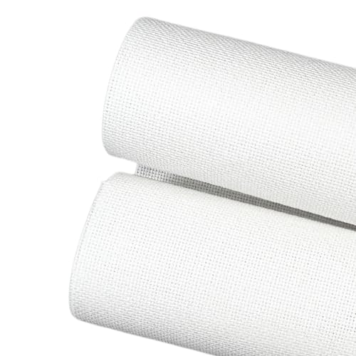 2 Sheets of White 14 Count Aida Cloth