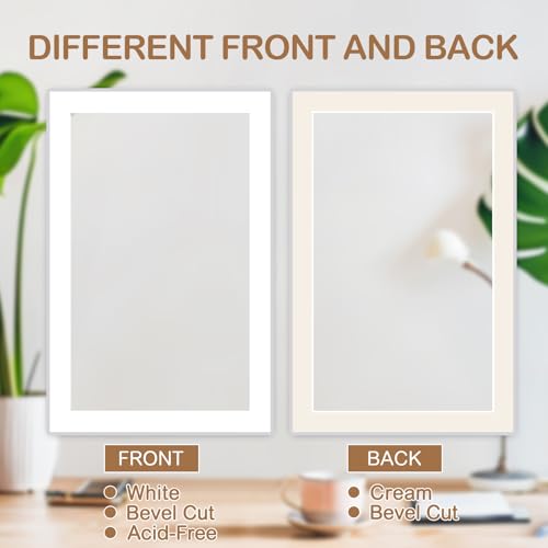 15 Pack White Picture Mats 11x17 for 9x15 Photos