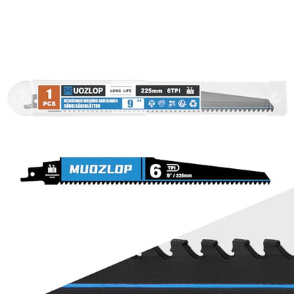 1Pack 9inch 6TPI High Reciprocating Saw Blades