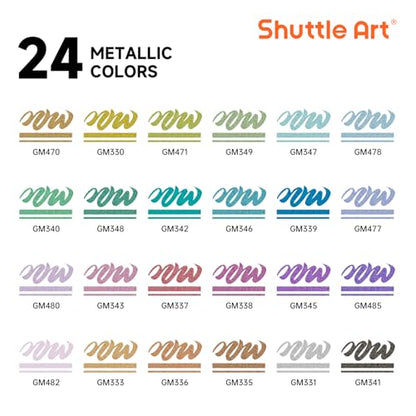 Automatic Ink Control Acrylic Paint Markers (24 Count)