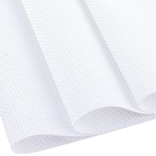 Cross Stitch Fabric 14 Count Aida Cloth 28 x 19 Inch Large Size Classic Reserve Cross Stitch Supplies Embroidery Fabric for Home DIY Craft Decoration Handmade