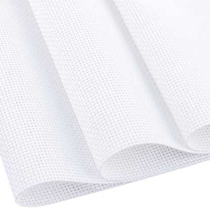 Cross Stitch Fabric 14 Count Aida Cloth 28 x 19 Inch Large Size Classic Reserve Cross Stitch Supplies Embroidery Fabric for Home DIY Craft Decoration Handmade