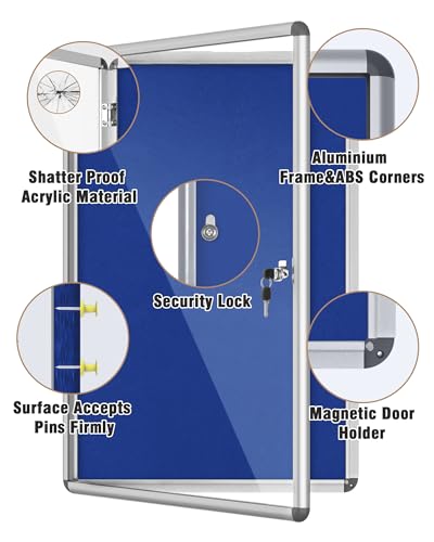 36"x24" Enclosed Bulletin Board