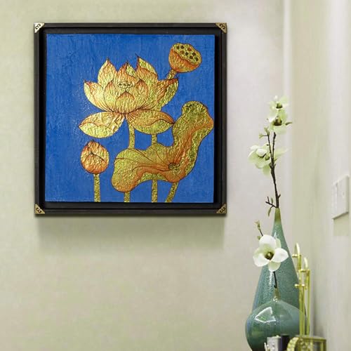 100 PCS Imitation Gold Leaf Sheets Blue Foil (100 count)