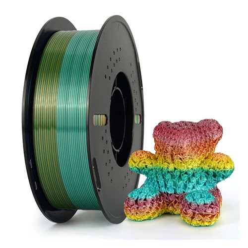 4KG lot Silk PLA Filament Rainbow Pla 1.75mm 3D Printing Material for 3D Printers 3D Pens 1KG No Bubble