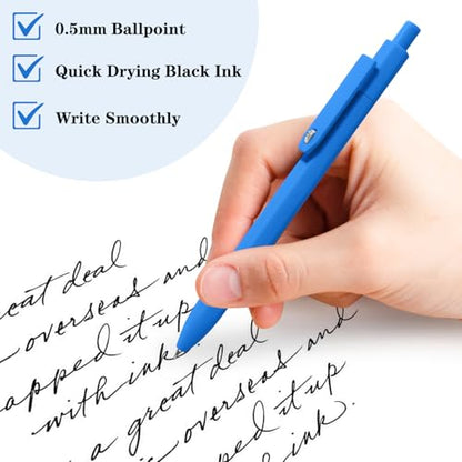 Pens 8 Pack Black Ink Gel Pens Ballpoint Smooth Writing Pens for Journaling
