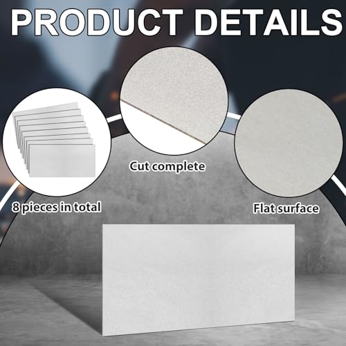 8 Pcs 20 Gauge Sheet Metal Steel 12" x 6" x 0.032" Weldable Cold Roll Craft Metal Sheets Steel Plate for DIY Projects Home Auto (8 Count)