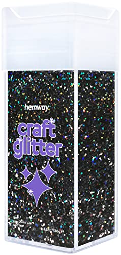 Craft Glitter Shaker Black Holographic 130g Extra Chunky (3.8 Ounce)