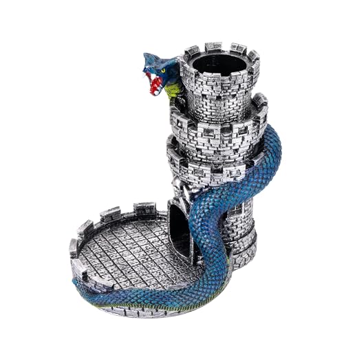 Castle DND Dice Tower Ancient Silver D&D Dice Rolling Tower for RPG (13.7 Ounce)