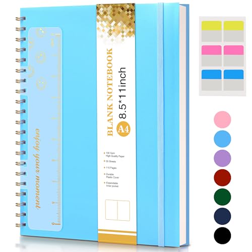 Blank Spiral Notebook Journal 8.5” x 11”