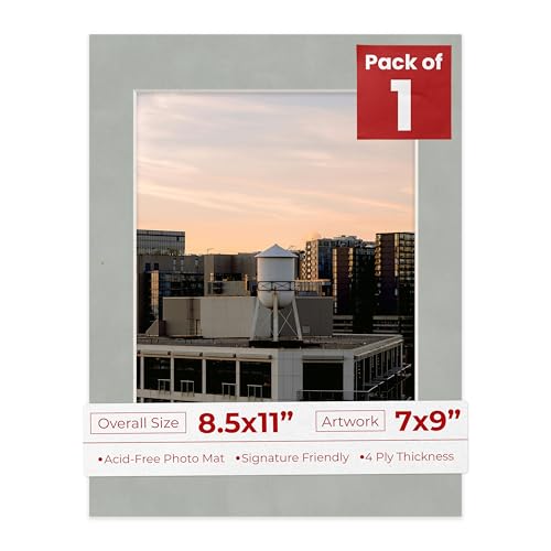 8.5x11 Mat Bevel Cut for 7x9 Photos