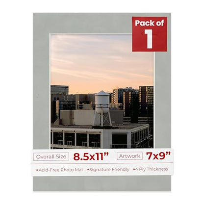 8.5x11 Mat Bevel Cut for 7x9 Photos