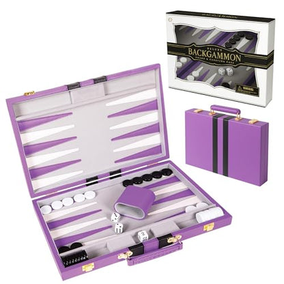Premium Backgammon 18" Large Purple