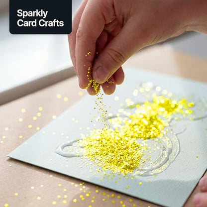 Craft Glitter Fluorescent Yellow 100g Fine Glitter (3.5 Ounce)