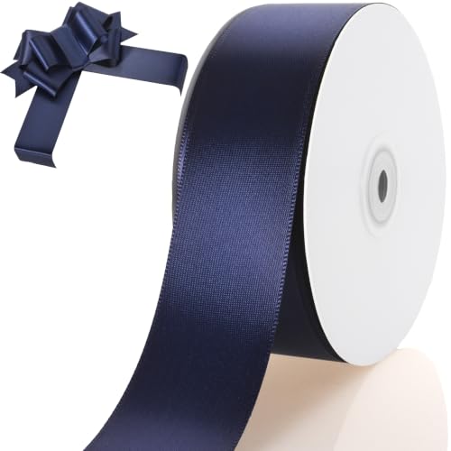 1-1/2 Inch Navy Blue Ribbon 50Yards – Perfect for Gift Wrapping