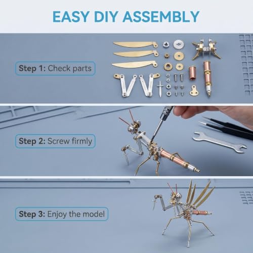 Steampunk Mantis 3D Metal Puzzle Model Mechanical Kits 150+ Parts 2