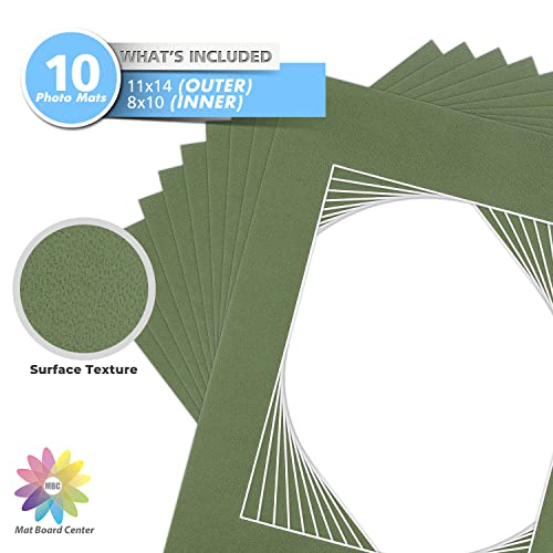 Mat Board Center 10 Pack 11x14 Photo Mats for 8x10 Picture (10 Count)