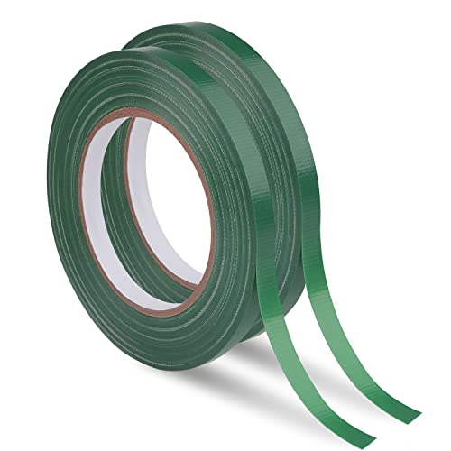 2 Rolls Green Floral Tape 0.4IN×33Yd Waterproof Florist Tape for Crafts (200 Foot)