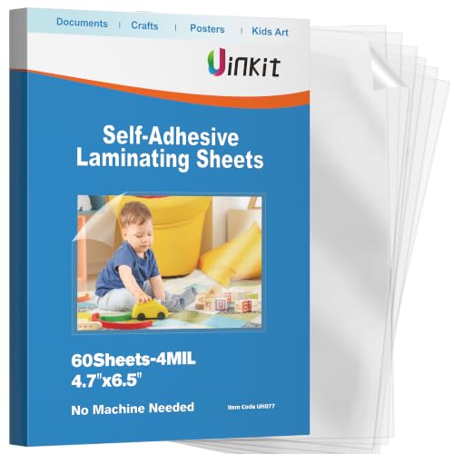 4Mil Self Adhesive Laminating Sheets (60 Count)