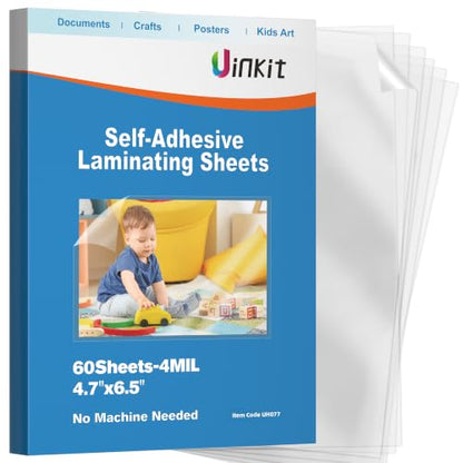4Mil Self Adhesive Laminating Sheets (60 Count)