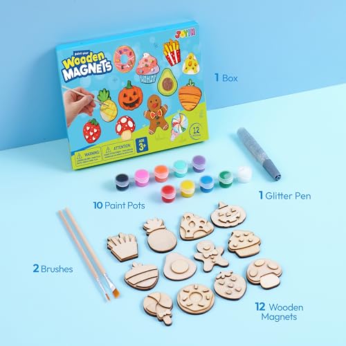 12 pcs Wooden Magnets (12 Count)