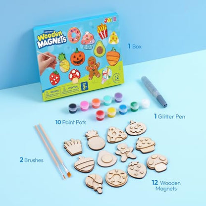12 pcs Wooden Magnets (12 Count)
