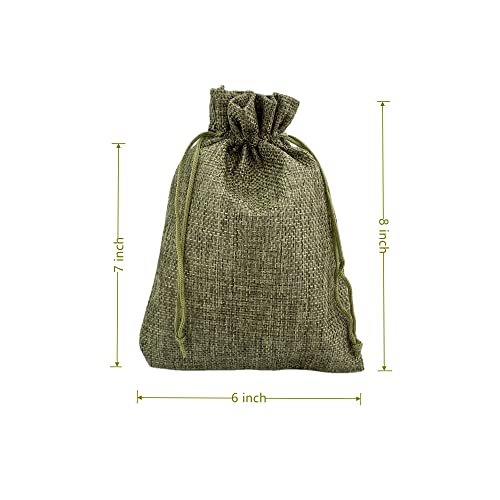 Pack of 25 Burlap Gift Bags with Drawstring Linen Jewelry Pouches Wedding Hessian Jute Bags for Birthday and Treat Pouches Party Wedding Favors Gift