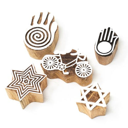 Wooden Printing Stamp (5 Count)