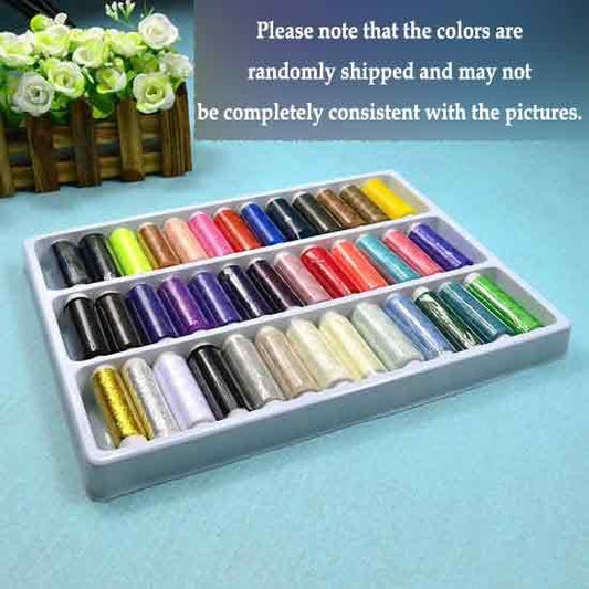 39pcs 109 Yard Mixed Colors Polyester Spool Sewing Thread for Hand Machine (12735.696 Foot)