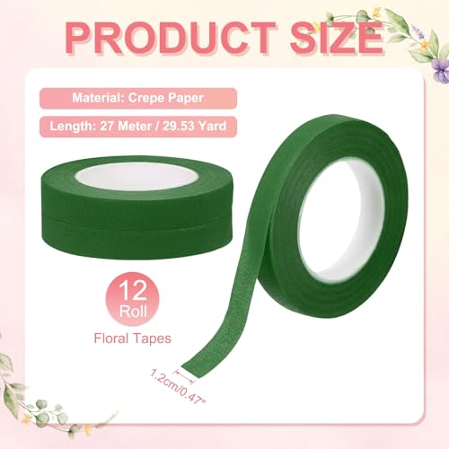 12 Rolls Floral Tapes