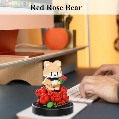 Artificial Flower Animal Toy Building Set for Adult