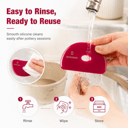 6pcs Soft Silicone Pottery Ribs for Ceramic
