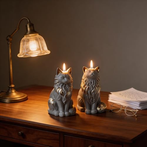 2 Pack Maine Coon Cat Silicone Molds (2 Count)