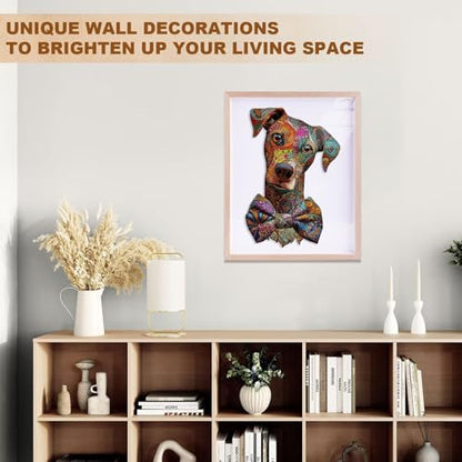 Dog Puzzles Colorful Mandala Unique Abstract Puppy Puzzle Adults Gifts for Women Men Wooden 175 Pieces 13.4 * 9.1in Wall Art Decor