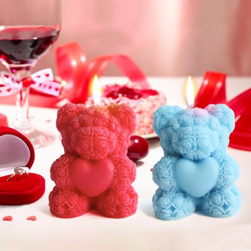 Extra Large Rose Bear Candle Mold