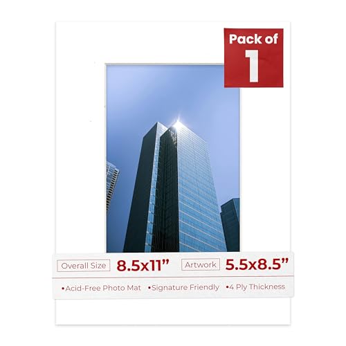 5.5x8.5 Mat for 8.5x11 Frame