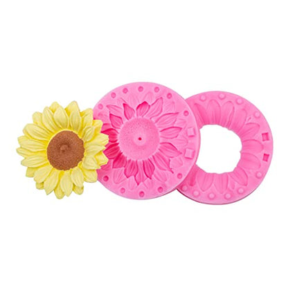 3D Sunflower Silicone Mold for Fondant Chocolate Candy Cake Decorating Candle Soap Baking Pastry Polymer Clay
