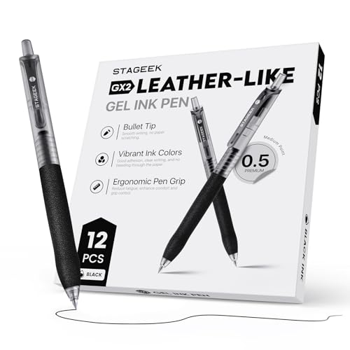 0.5mm Gel Pens Fine Point Smooth Writing Pens (12 Count)