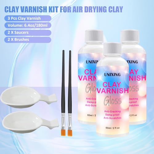 3 Packs Air Dry Clay Varnish (3 Count)