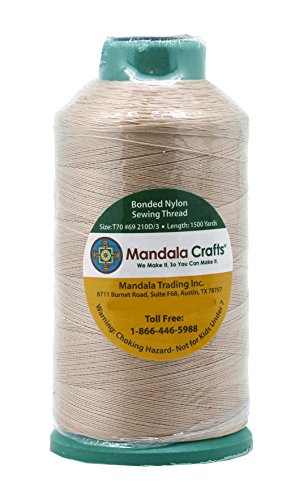 Size 69 210D T70 Cream Bonded Nylon Thread (4500 Foot)