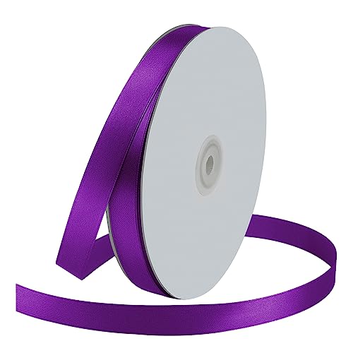5 8" x 100 Yards Purple Satin Ribbon Crafts Gift Wrapping