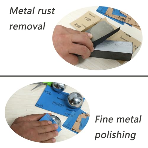 60Pcs of 9x3.6 Inch 8 Grit Mixed Packing Wet and Dry Sandpaper (60 Count)