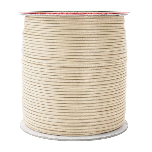 2mm Cream Waxed Cord (327 Foot)