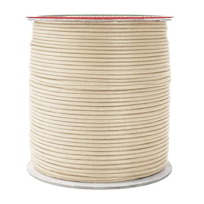 2mm Cream Waxed Cord (327 Foot)