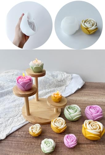 3 Size Rose Candle Making Molds