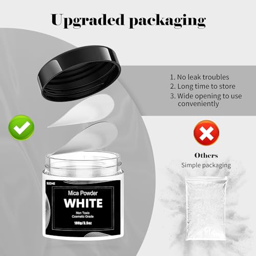 White Mica Powder Pigment (3.53 Ounce)