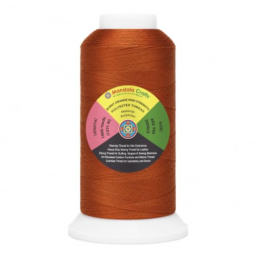 Burnt Orange Tex 90 Upholstery Polyester Heavy Duty Thread